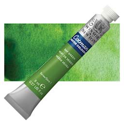 Winsor & Newton Cotman Watercolor - Sap Green, 8 ml tube and swatch