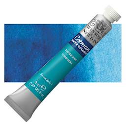 Winsor & Newton Cotman Watercolor - Turquoise, 8 ml tube and swatch