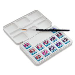 Van Gogh Watercolors Set - Pinks & Violets Set of 12 Pans, inside package view