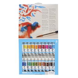 Van Gogh Watercolors Set - Set of 20, Assorted Colors, 10 ml tubes, open packaging