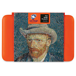 Van Gogh Museum Watercolor Pocket Box - Set of 12, Assorted Colors, Half Pans (Front of packaging)
