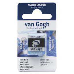 Van Gogh Watercolor Half Pan - Ivory Black