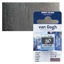 Van Gogh Watercolor Half Pan - Graphite pan and swatch