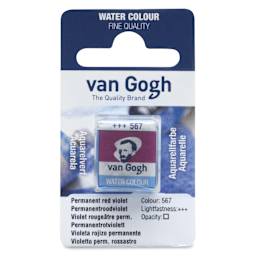 Van Gogh Watercolor Half Pan - Permanent Red Violet