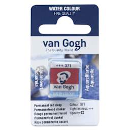 Van Gogh Watercolor Half Pan - Permanent Red Deep