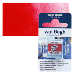 Van Gogh Watercolor Half Pan - Permanent Red Deep