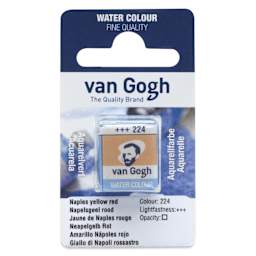 Van Gogh Watercolor Half Pan - Naples Yellow Red