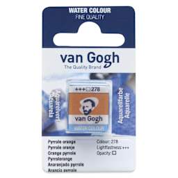 Van Gogh Watercolor Half Pan - Pyrrole Orange