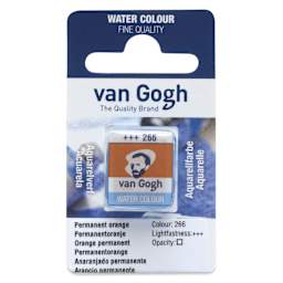 Van Gogh Watercolor Half Pan - Permanent Orange