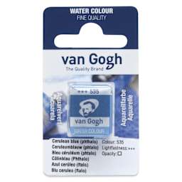Van Gogh Watercolor Half Pan - Cerulean Blue Phthalo
