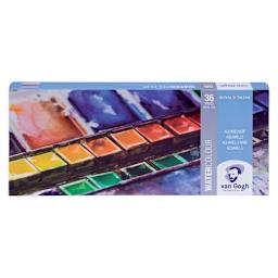 Van Gogh Watercolors Set - Set of 36 Metal Tin, Assorted Colors
