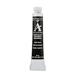 Grumbacher Academy Watercolor - Lamp Black, 7.5 ml tube
