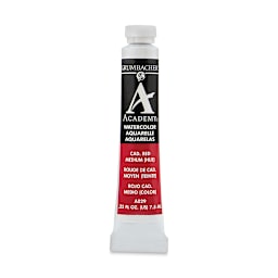 Grumbacher Academy Watercolor - Cadmium Red Medium Hue, 7.5 ml tube