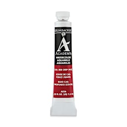 Grumbacher Academy Watercolor - Cadmium Red Deep Hue, 7.5 ml tube
