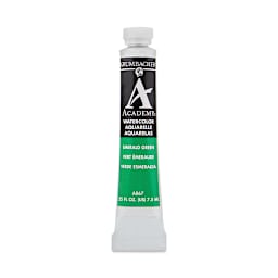 Grumbacher Academy Watercolor - Emerald Green, 7.5 ml tube