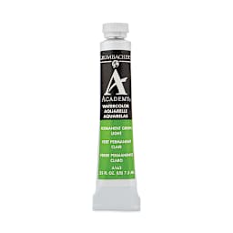 Grumbacher Academy Watercolor - Permanent Green Light, 7.5 ml tube