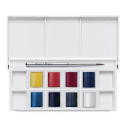 Winsor & Newton Cotman Watercolor Set - Skyscape Pocket Set, Set of 8, Half Pans (Open set)