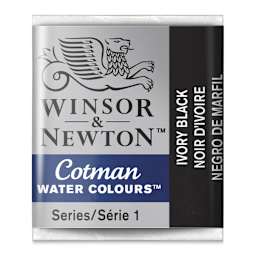 Winsor & Newton Cotman Watercolor Half Pan - Ivory Black