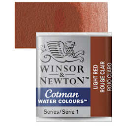 Winsor & Newton Cotman Watercolor Half Pan - Light Red and swatch