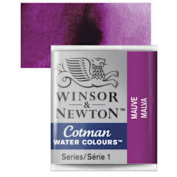 Winsor & Newton Cotman Watercolor Half Pan - Mauve and swatch