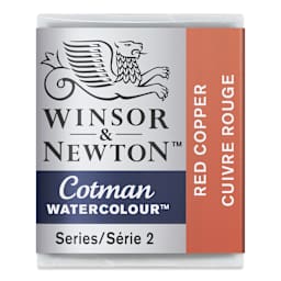 Winsor & Newton Cotman Watercolor - Red Copper, Half Pan