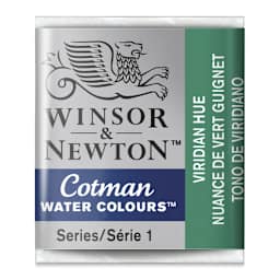 Winsor & Newton Cotman Watercolor Half Pan - Viridian Hue