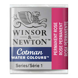 Winsor & Newton Cotman Watercolor Half Pan - Permanent Rose