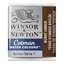 Winsor & Newton Cotman Watercolor Half Pan - Burnt Umber