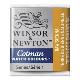 Winsor & Newton Cotman Watercolor Half Pan - Raw Sienna