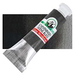 Old Holland Classic Artist Watercolor - Scheveningen Intense Black, 6 ml tube and swatch