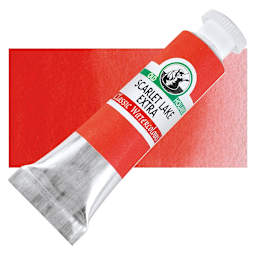 Old Holland Classic Artist Watercolor - Scarlet Lake Extra, 6 ml tube and swatch