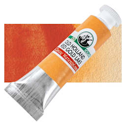 Old Holland Classic Artist Watercolor - Old Holland Red Gold Lake, 6 ml tube and swatch