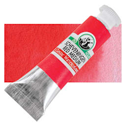 Old Holland Classic Artist Watercolor - Scheveningen Red Medium, 6 ml tube with swatch