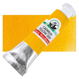 Old Holland Classic Artist Watercolor - Cadmium Yellow Deep, 6 ml tube and swatch