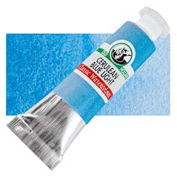 Old Holland Classic Artist Watercolor - Cerulean Blue Light, 6 ml tube and swatch