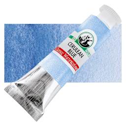 Old Holland Classic Artist Watercolor - Cerulean Blue, 6 ml tube and swatch