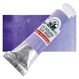 Old Holland Classic Artist Watercolor - Old Holland Blue Violet, 6 ml tube and swatch