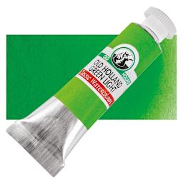 Old Holland Classic Artist Watercolor - Old Holland Green Light, 6 ml tube and swatch