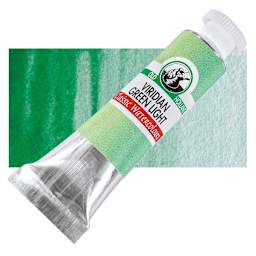 Old Holland Classic Artist Watercolor - Viridian Green Light, 6 ml tube and swatch