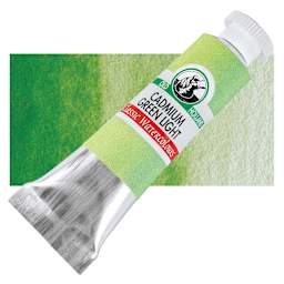 Old Holland Classic Artist Watercolor - Cadmium Green Light, 6 ml tube and swatch