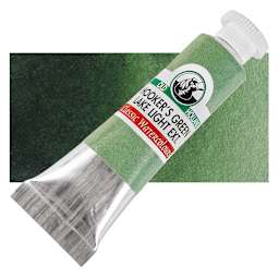 Old Holland Classic Artist Watercolor - Hooker's Green Lake Light Extra, 6 ml tube and swatch