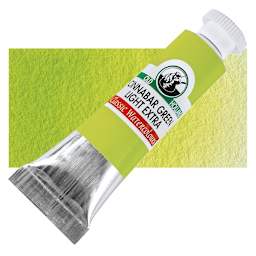 Old Holland Classic Artist Watercolor - Cinnabar Green light, 6 ml tube and swatch