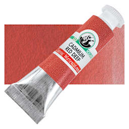 Old Holland Classic Artist Watercolor - Cadmium Red Deep, 6 ml tube and swatch