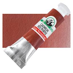 Old Holland Classic Artist Watercolor - Cadmium Red Purple, 6 ml tube and swatch