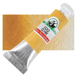 Old Holland Classic Artist Watercolor - Gold Ochre, 6 ml tube and swatch