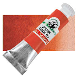 Old Holland Classic Artist Watercolor - Golden Barok Red, 6 ml Tube and swatch