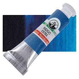 Old Holland Classic Artist Watercolor - Indigo Extra, 6 ml tube and swatch