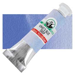 Old Holland Classic Artist Watercolor - King's Blue Deep, 6 ml tube and swatch