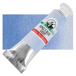 Old Holland Classic Artist Watercolor - King's Blue Light, 6 ml tube and swatch