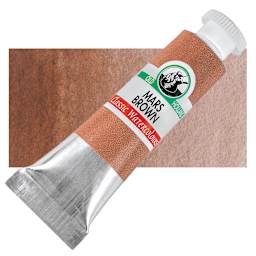 Old Holland Classic Artist Watercolor - Mars Brown, 6 ml tube and swatch